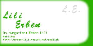 lili erben business card